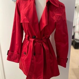 Red Satin Trench